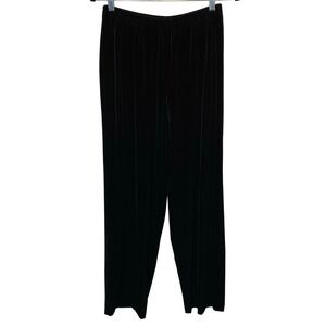 R&M Richards Black Velvet Pants Women's Size 10 High Waisted Vintage